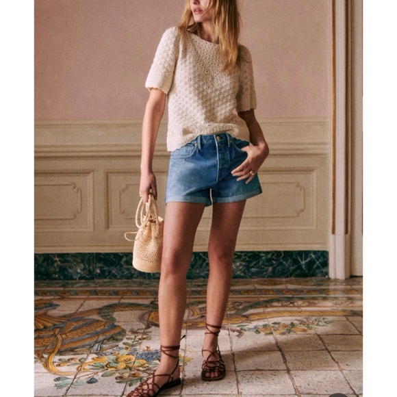 Sezane Lalia Cream Knit top NEW - Picture 4 of 5